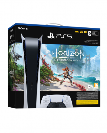 Konzola PlayStation 5 825 GB - Biela (Digital Edition) + Horizon Forbidden West + ovládač podľa výberu (PS5)