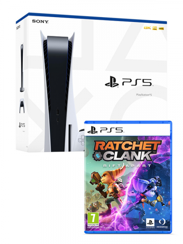 Konzola PlayStation 5 825 GB - Biela + Ratchet & Clank: Rift Apart (PS5)