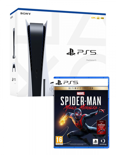 Konzola PlayStation 5 825 GB - Biela + Spider-Man: Miles Morales - Ultimate Edition (PS5)