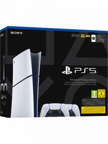 Konzola PlayStation 5 Slim 825 GB – biela + 2× DualSense (Digital Edition) (PS5)