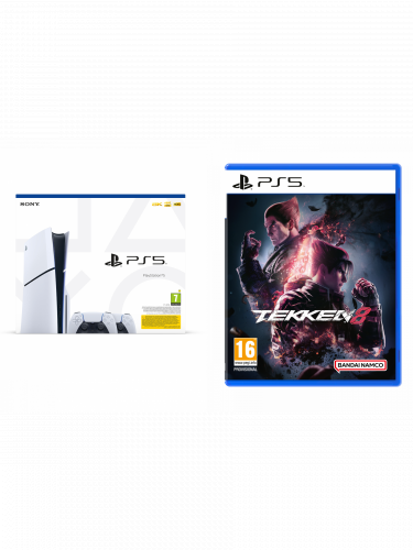Výhodný set konzoly PlayStation 5 (Slim) 1 TB - Biela + 2x DualSense biely + Tekken 8 (PS5)
