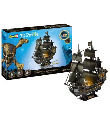 3D Puzzle Pirates of the Caribbean - Black Pearl LED Edition