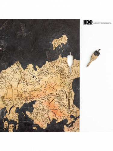 Puzzle Game of Thrones - Westeros map (drevené)