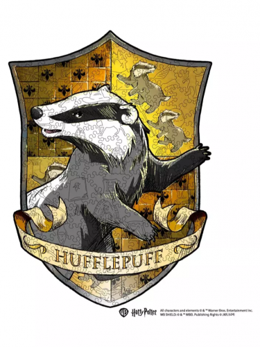 Puzzle Harry Potter - Hufflepuff Crest (drevené)