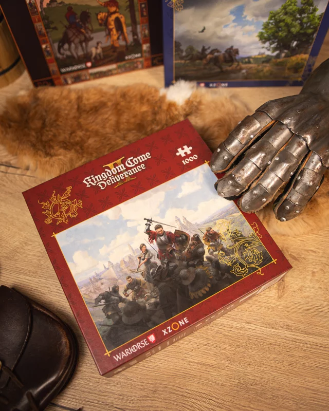 Výhodný set puzzlů Kingdom Come: Deliverance II - Trosky Fanart + Cesta na Trosky + Keyart - Puzzle