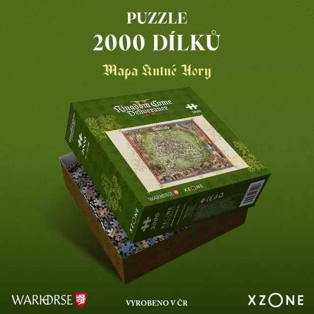 Puzzle Kingdom Come: Deliverance II - Mapa Kutnej Hory (2000 dielikov) - Xzone Originals