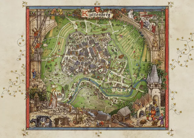 Puzzle Kingdom Come: Deliverance II - Mapa Kutnej Hory (2000 dielikov) - Xzone Originals