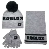Čiapka s rukavicami a šálom detské Roblox - Logo