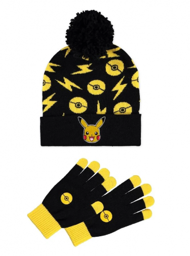 Darčekový set Pokémon - Pikachu (čiapka a rukavice)