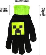 Rukavice detské Minecraft - Creeper