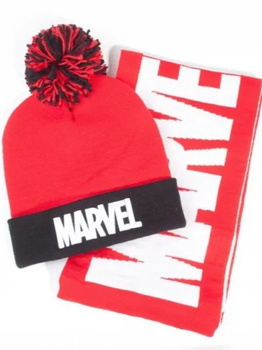 Čiapka so šálom Marvel - Logo