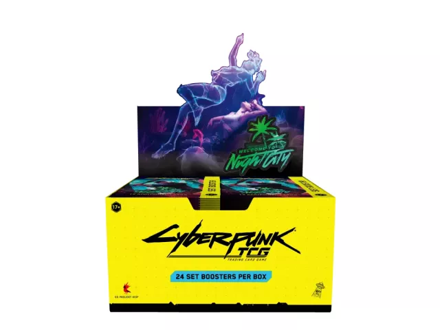 Kartová hra Cyberpunk TCG: Welcome to Night City – Booster Box (24 boosterov) - Zberateľská kartová hra TCG