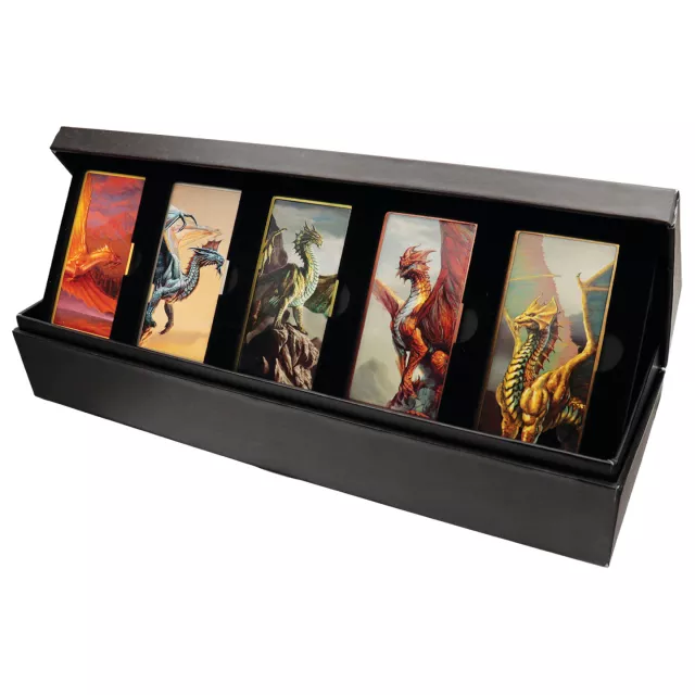 Sada plakiet Dungeons & Dragons - Metallic Dragons Set (5 ks) - Kusovo limitované