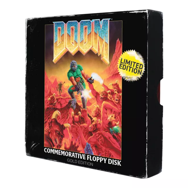 Zberateľská replika Doom - Commemorative Floppy Disk Limited Edition - plaketka