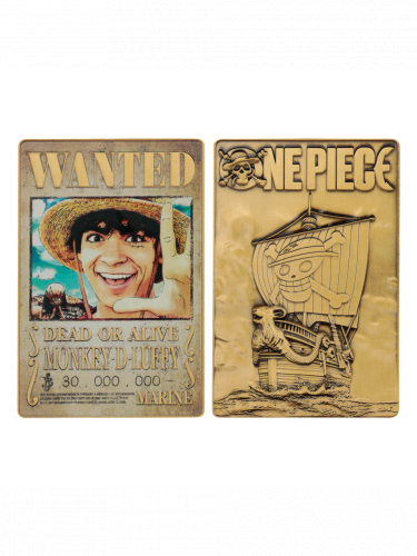 Zberateľská plaketka One Piece - Luffy Wanted Poster (Netflix)