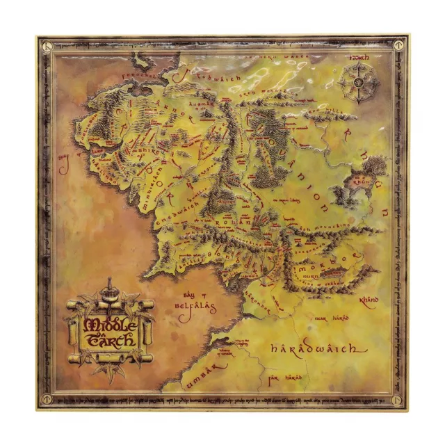 Kovová replika mapy The Lord of the Rings - Limited Edition - Kusovo limitované