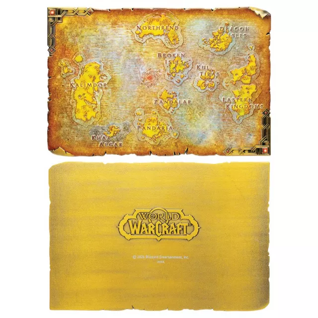 Kovová replika mapy World of Warcraft - Azeroth Limited Edition - Kusovo limitované