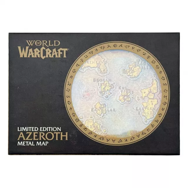 Kovová replika mapy World of Warcraft - Azeroth Limited Edition - Kusovo limitované