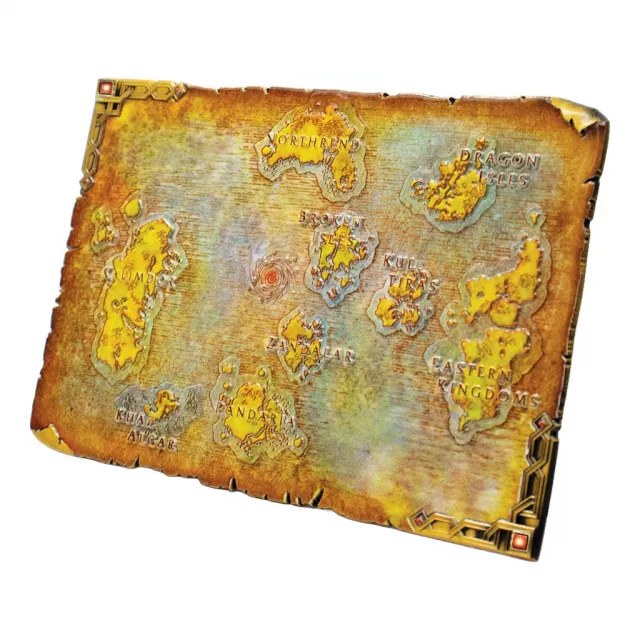 Kovová replika mapy World of Warcraft - Azeroth Limited Edition - Kusovo limitované