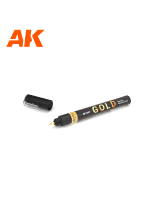 Farbiaca fixka AK - Gold metallic liquid marker (zlatá)
