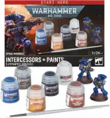 Warhammer 40,000 - Space Marines: Intercessors + Paints - Stolová hra