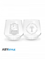Poháre Lord of the Rings - Prancing Pony a Gondor Tree Glass (2 ks)
