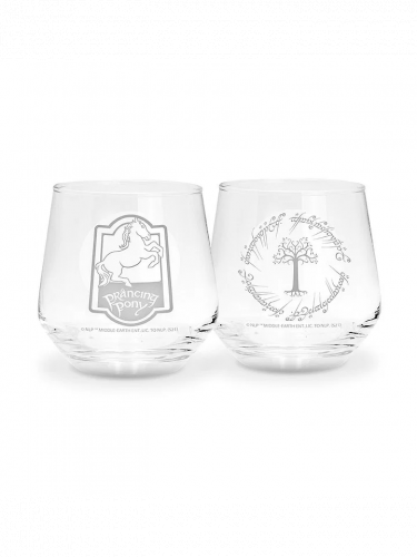 Poháre Lord of the Rings - Prancing Pony & Gondor Tree (2 ks)