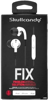 Slúchadlá s mikrofónom Skullcandy FIX IN-EAR biele/chrómové