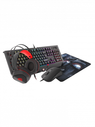 Herný set 4v1 Genesis Cobalt 330 RGB CZ/SK (klávesnica, sluchátka, myš, podložka) (PC)