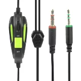 Herní stereo sluchátka s mikrofonem Sades SA708 (černo-zelená)