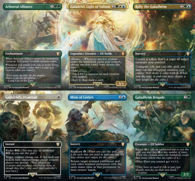 Karetní hra Magic: The Gathering Universes Beyond - LotR: Tales of the Middle Earth - The Might of Galadriel Scene Box