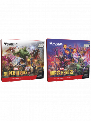 Výhodný set Magic: The Gathering Marvel Super Heroes - Villains Unleashed Scene Box + Heroes United Scene Box