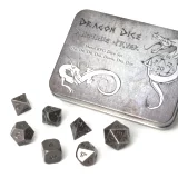 Set herných kociek Metal Dice Set: Antique Silver
