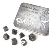 Set herných kociek Metal Dice Set: Antique Silver