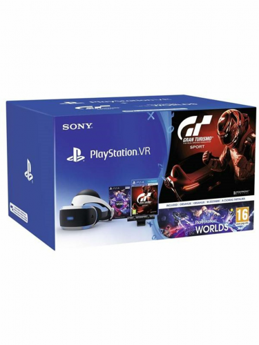 PlayStation VR v2 + kamera + Gran Turismo Sports & VR Worlds (PS4)