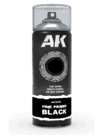 Sprej AK Fine Primer Black Spray - základná farba, čierna