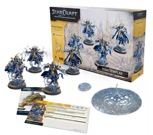 Figúrková hra StarCraft - Tabletop Miniature Game - Protoss - High Templar (4 figurky) - Dobrodružná stolová hra