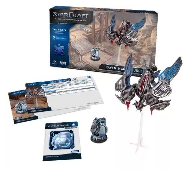 Figúrková hra StarCraft - Tabletop Miniature Game - Terran - Raven & Auto-Turret (2 figúrky) - Dobrodružná stolová hra