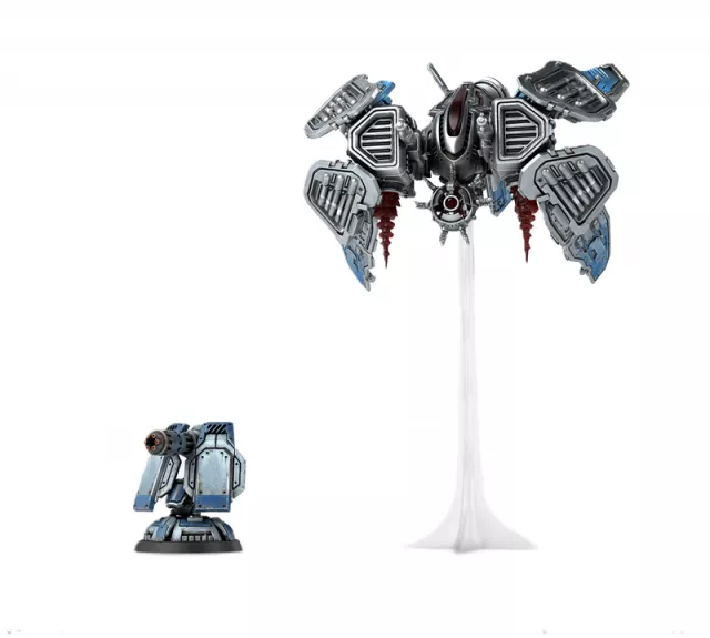 Figúrková hra StarCraft - Tabletop Miniature Game - Terran - Raven & Auto-Turret (2 figúrky) - Stolová hra