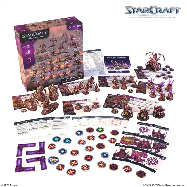 Figúrková hra StarCraft - Tabletop Miniature Game - Zerg Starter Set - Dobrodružná stolová hra
