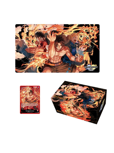 Kartová hra One Piece TCG - Ace/Sabo/Luffy Special Goods Set (podložka, krabička, karta)