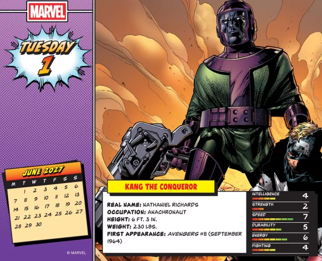 Kalendár Marvel 2027 (stolový)