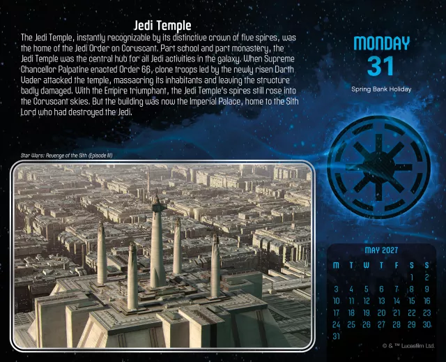 Kalendár Star Wars Classic 2027 (stolný)