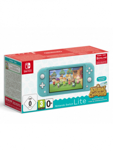 Konzola Nintendo Switch Lite - Turquoise + Animal Crossing: New Horizons + 3 mesiace NSO (SWITCH)
