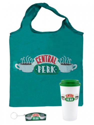 Darčekový set Friends - Central Perk (nákupná taška, termohrnček, kľúčenka)