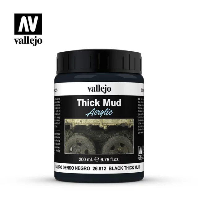 Textúrová farba - Black Mud (Vallejo)