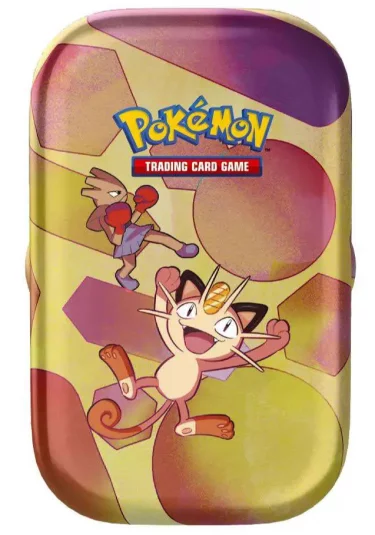 Kartová hra Pokémon TCG: Scarlet & Violet 151 - Mini Tin: Meowth & Hitmonchan