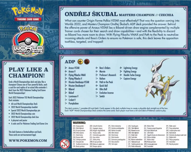 Kartová hra Pokémon TCG - APD World Championships Deck (Ondřej Škubal)