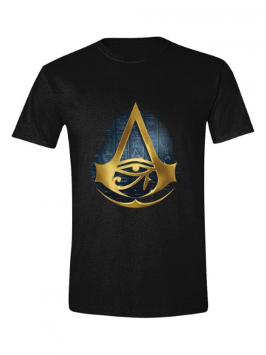 Tričko Assassins Creed: Origins -  Hieroglyphics Logo čierne