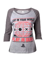 Tričko dámske PlayStation - Live In Your World Raglan 